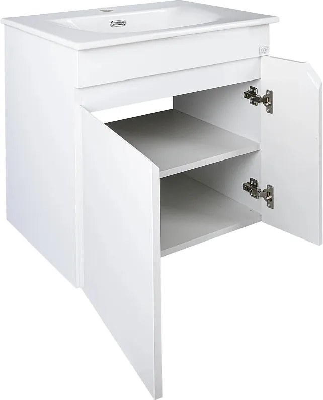 TMP VISION 60 fali függesztett fürdőszobai bútor - SKY E-8099-60 porcelán mosdóval - 61 x 46 x 56 cm