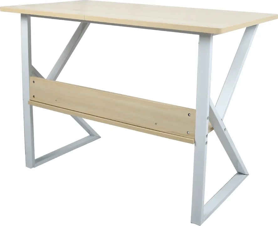 Polcos íróasztal, természetes tölgyfa/fehér, TARCAL 80