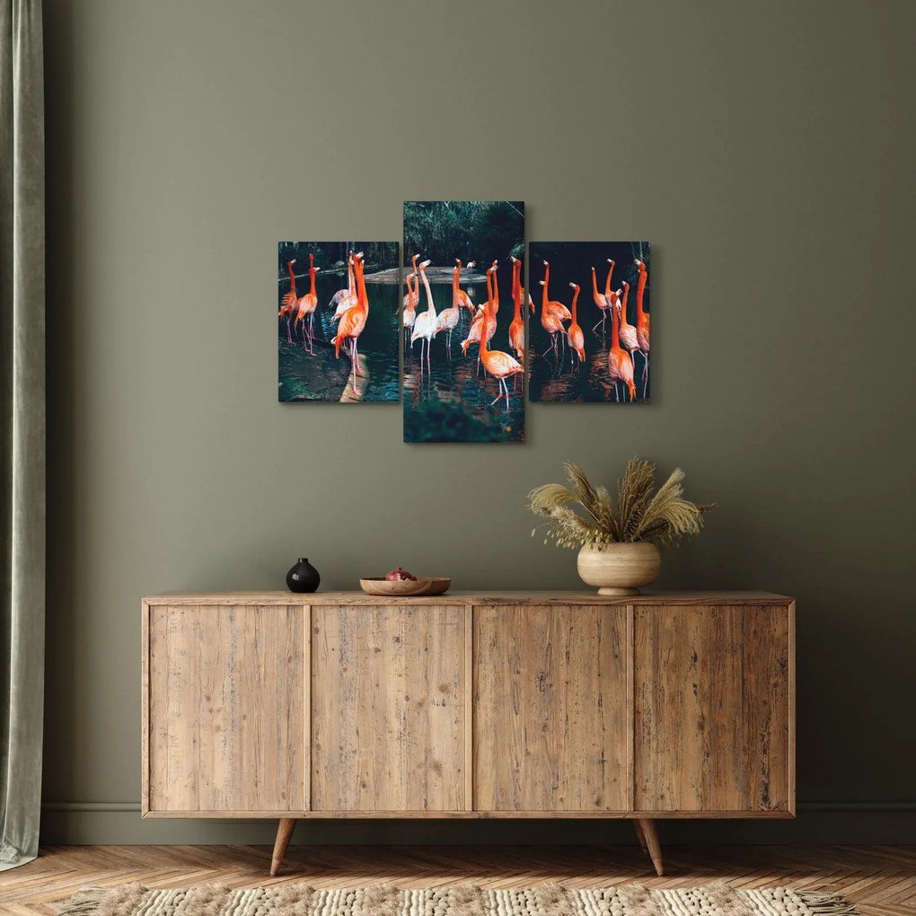 Flamingók csordája (90x60 cm)