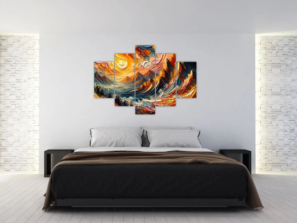 Kép - Hegyek, melyeket napfény ölel (150x105 cm)