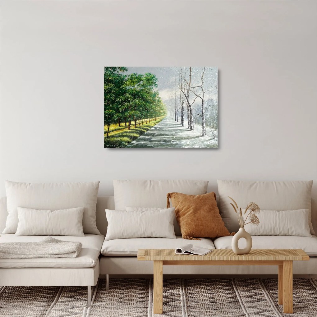 Kép - Tél versus nyár (üvegen) (70x50 cm)
