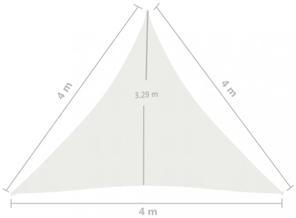 fehér HDPE napvitorla 160 g/m² 4 x 4 x 4 m