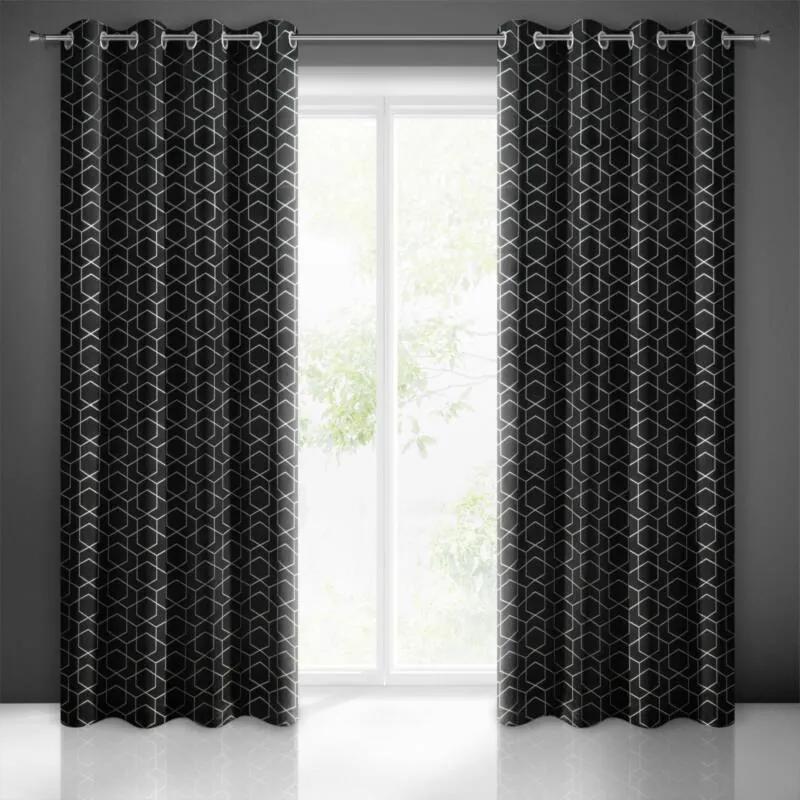 Mandi bársony sötétítő függöny Fekete 135x250 cm