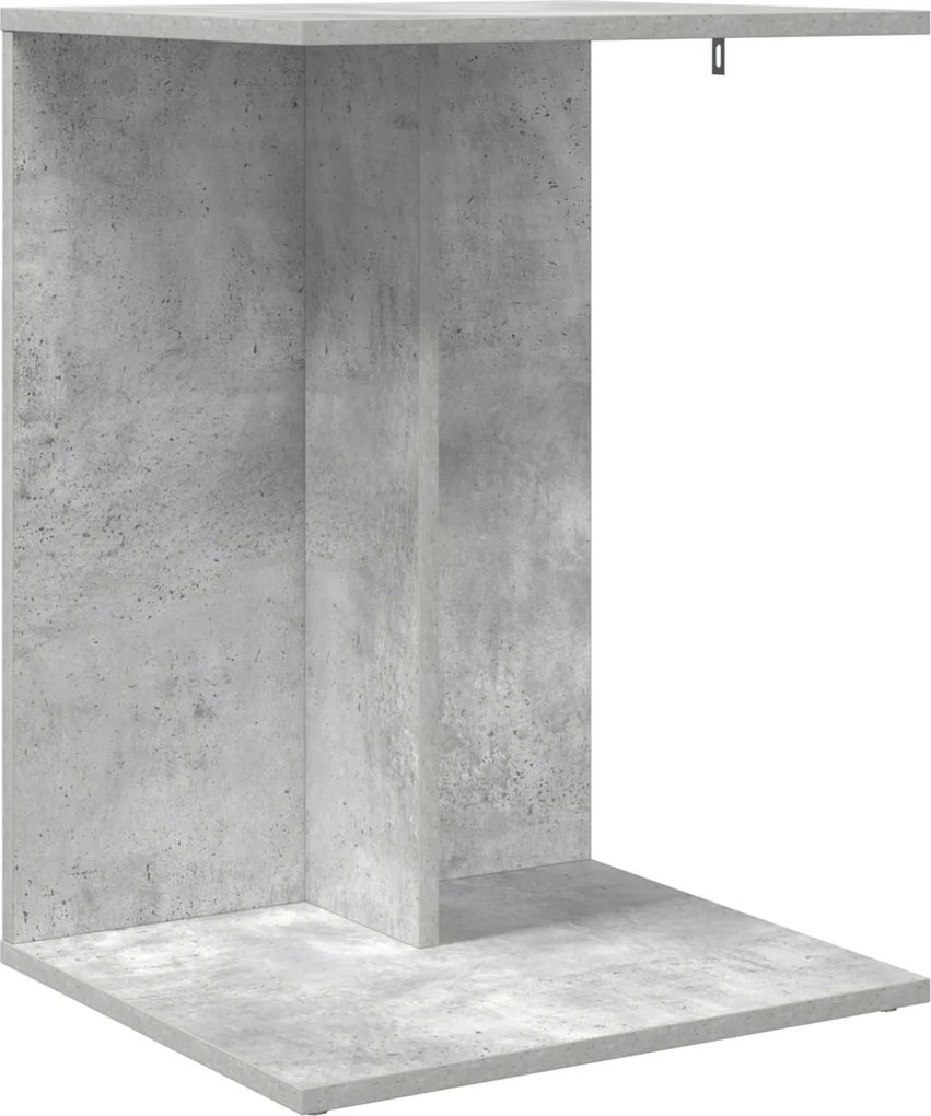 vidaXL Oldal asztal Beton Szürke 45 x 40 x 62,5 cm Faanyag