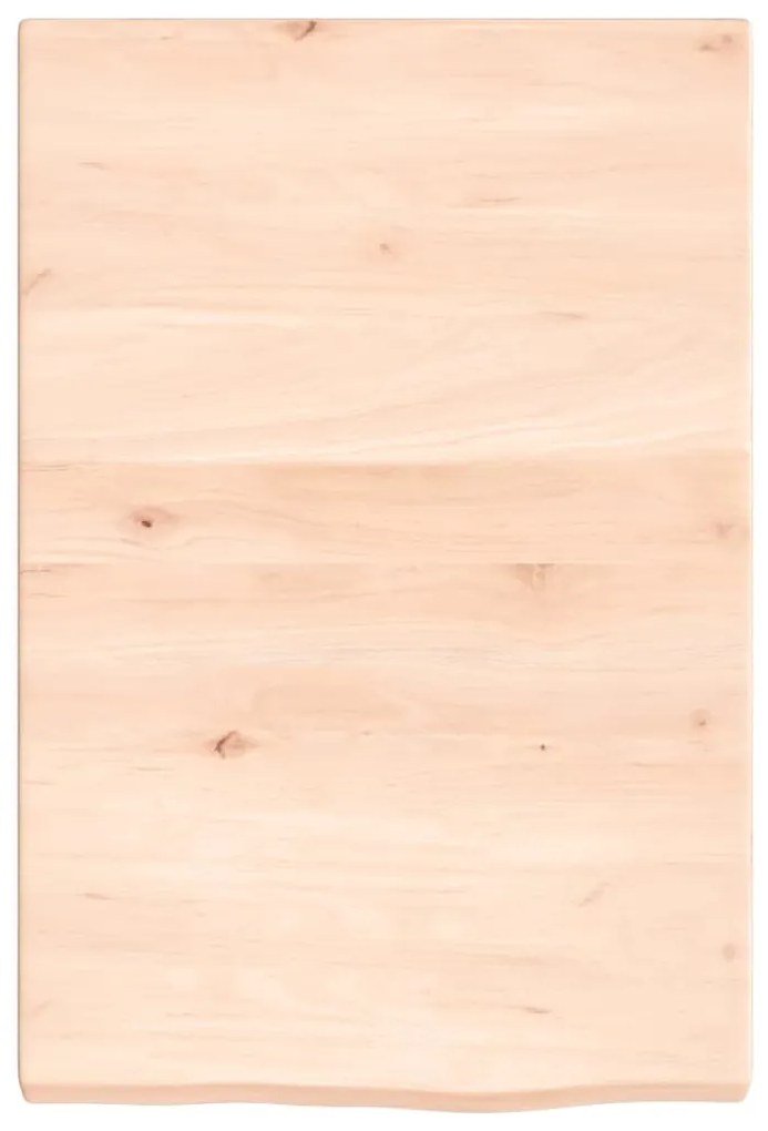 kezeletlen tömör tölgyfa fali polc 40x60x(2-4) cm