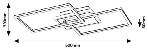 Rabalux 71014 - ATHELSTAN LED mennyezeti lámpa 40W 230V 4000K matt króm