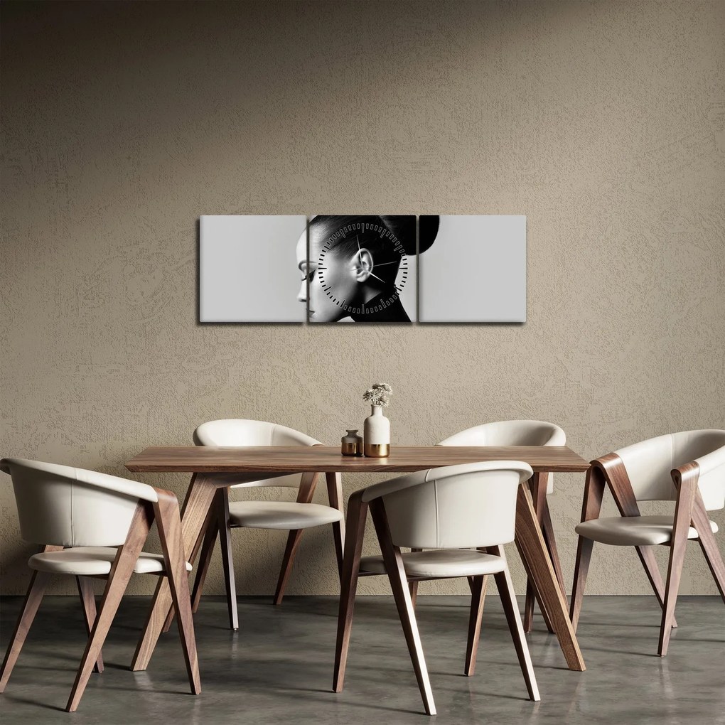 Kép - Egy gyönyörű nő profilja (órával) (90x30 cm)