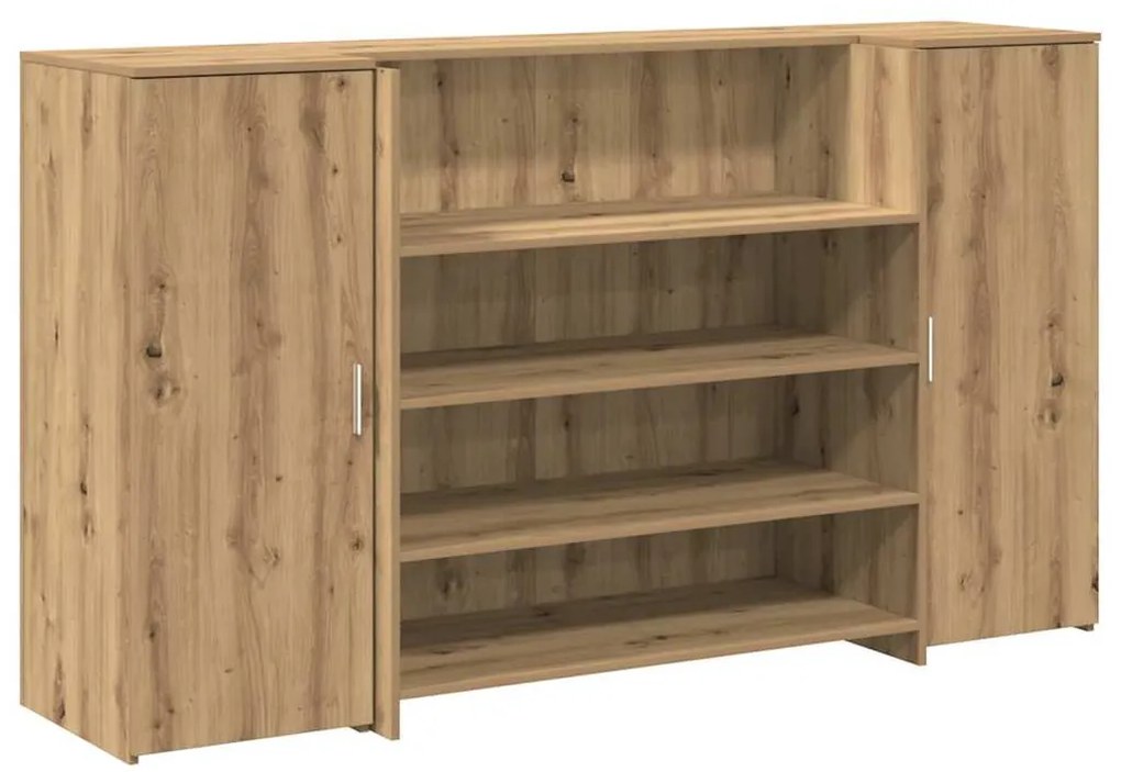 recepciós pult kézműves tölgy 180x50x103,5 cm szerelt fa