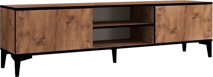 Begi TV-állvány, atlanti fenyő-fekete, 180 cm