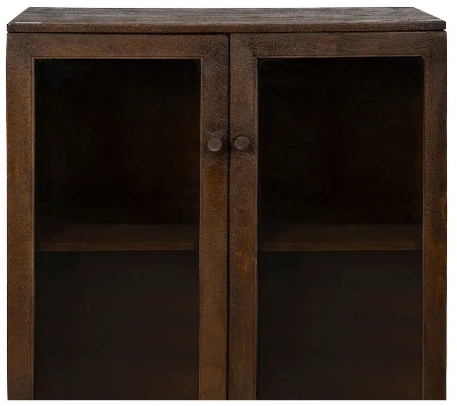 Barna mangófa tálalószekrény 80x100x40 cm Ravi – Ixia