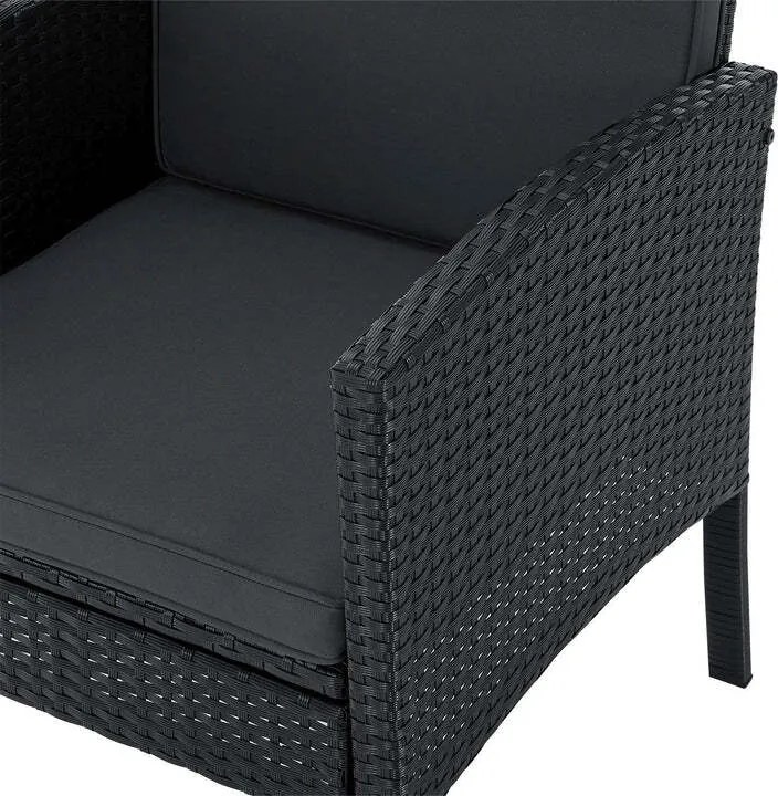 Juskys Rattan szett Turin - fekete