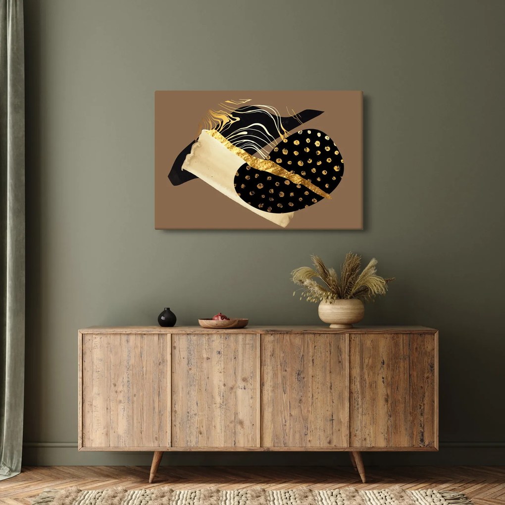Kép - Absztrakció aranybarna N⁰1 (90x60 cm)