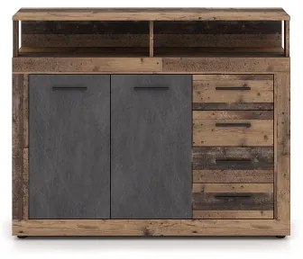 RUNA komód sötétbarna/antracit