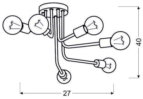 Csillár SPILL 6xE27/60W/230V