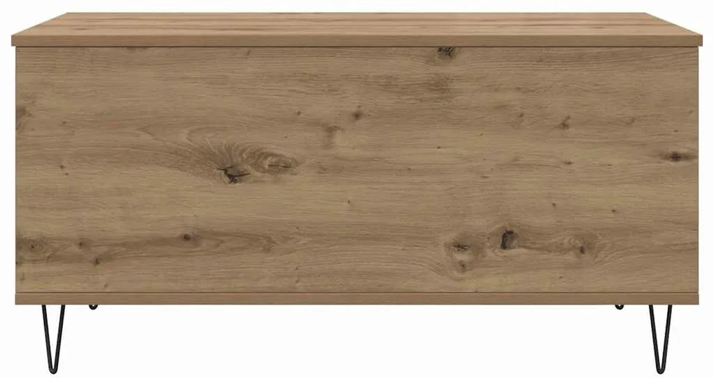 Dohányzóasztal kézműves tölgy 90 x 44.5 x 45 cm Faanyag