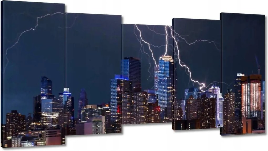 Festmények 150x80 New York éjszaka