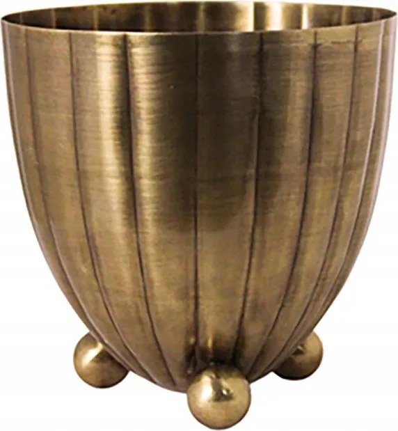 Virágtartó Fedél Arany Fém Kicsi 8cm kerek ablakpárkány erkély terasz