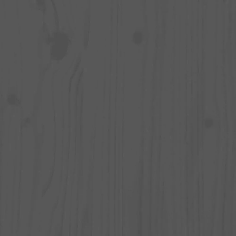 szürke tömör fenyőfa ágyfejtámla 206 x 4 x 100 cm