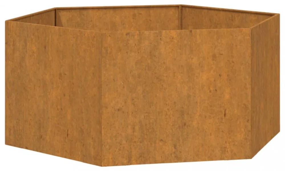 rozsda színű corten acél növénytartó 90 x 90 x 45 cm