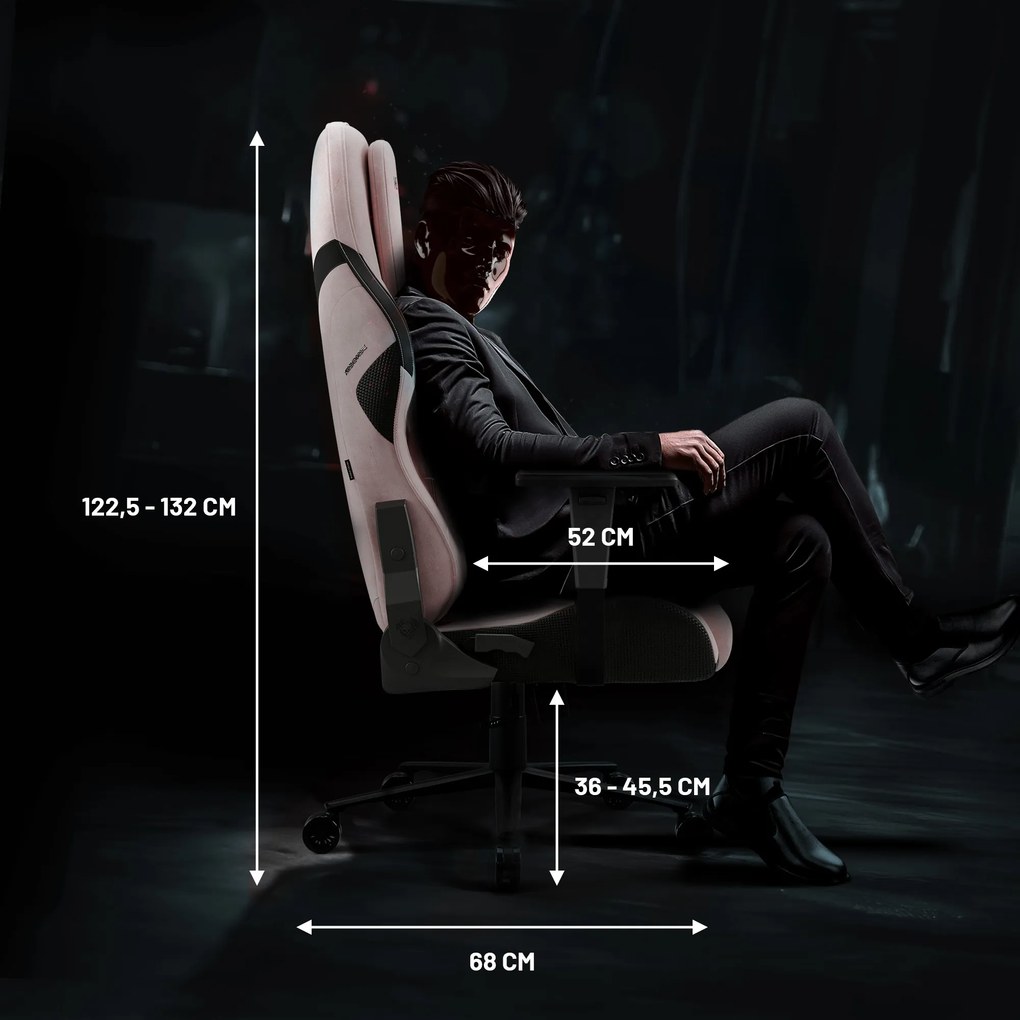 Gamer szék Normal Size, fekete-rózsaszín: Diablo X-One Prime Akira Pink