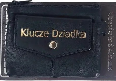 Bőr kulcstartó és nem csak Nagypapa Napja Fekete Ajándék