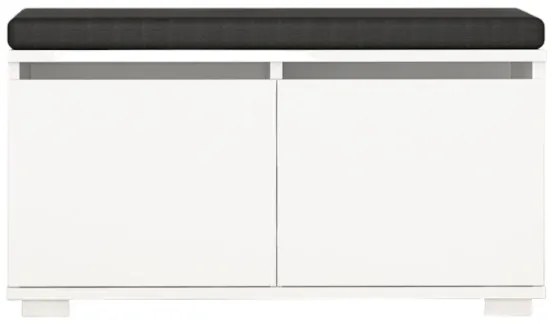 Cipősszekrény DRAGO 42x80 cm fehér/fekete