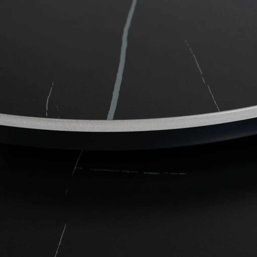 Zestaw Stolików JERRY Czarny márvány/Czarny