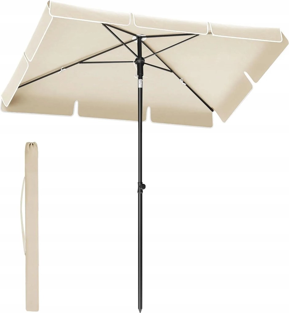 Klasszikus esernyő Songmics bézs-barna 230 x 245 cm