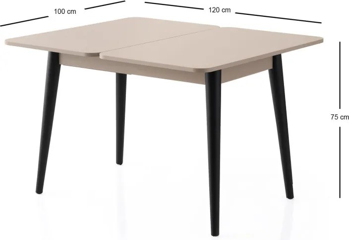 Dolunay étkezőasztal, 100 cm – TR974NMB2208