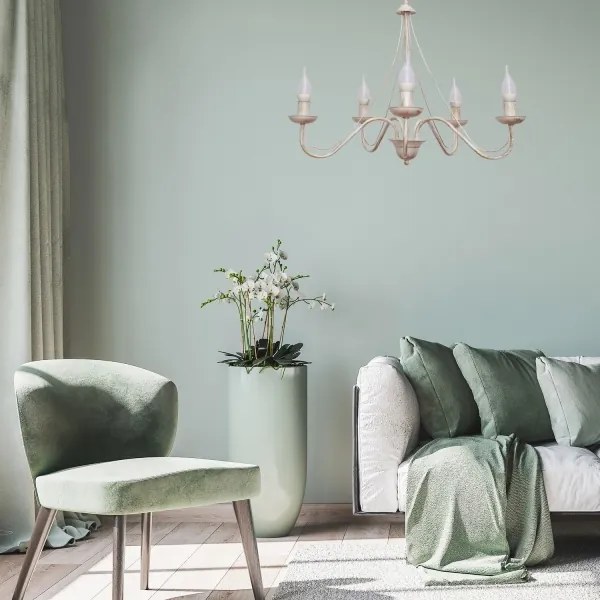 Csillár rúdon MALBO III 5xE14/10W/230V