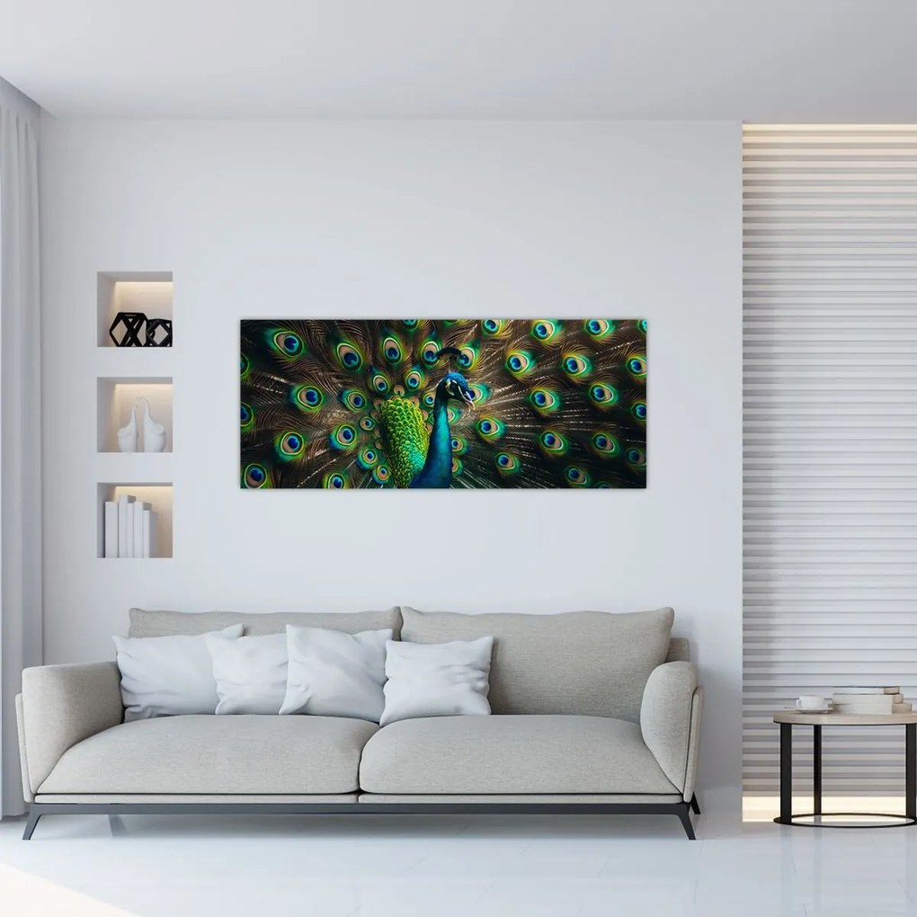 Kép – Pávatoll (120x50 cm)
