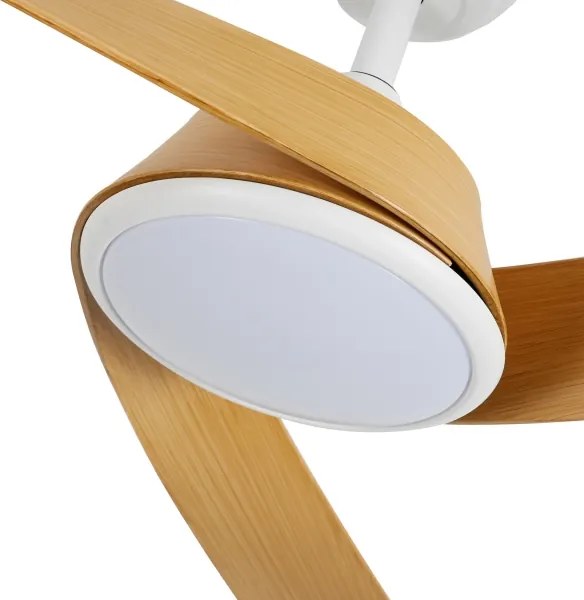 ZEVENTI - LED mennyezeti ventilátor AERYS LED/24W/230V Wi-Fi Tuya fehér/tölgy + távirányító