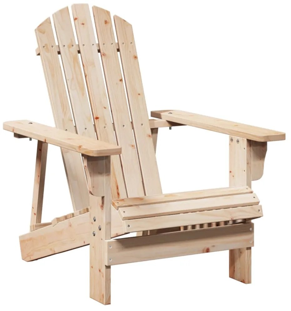 tömör fenyőfa Adirondack szék zsámollyal