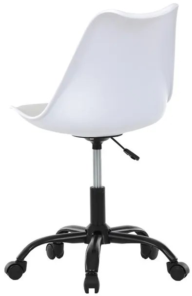 Fehér Műanyag Irodai Szék, Magasságállítással. KA-X7055 WT