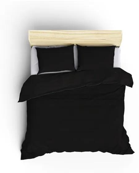 Elegant fekete pamut-szatén ágyneműhuzat, 200 x 200 cm - Cotton Box