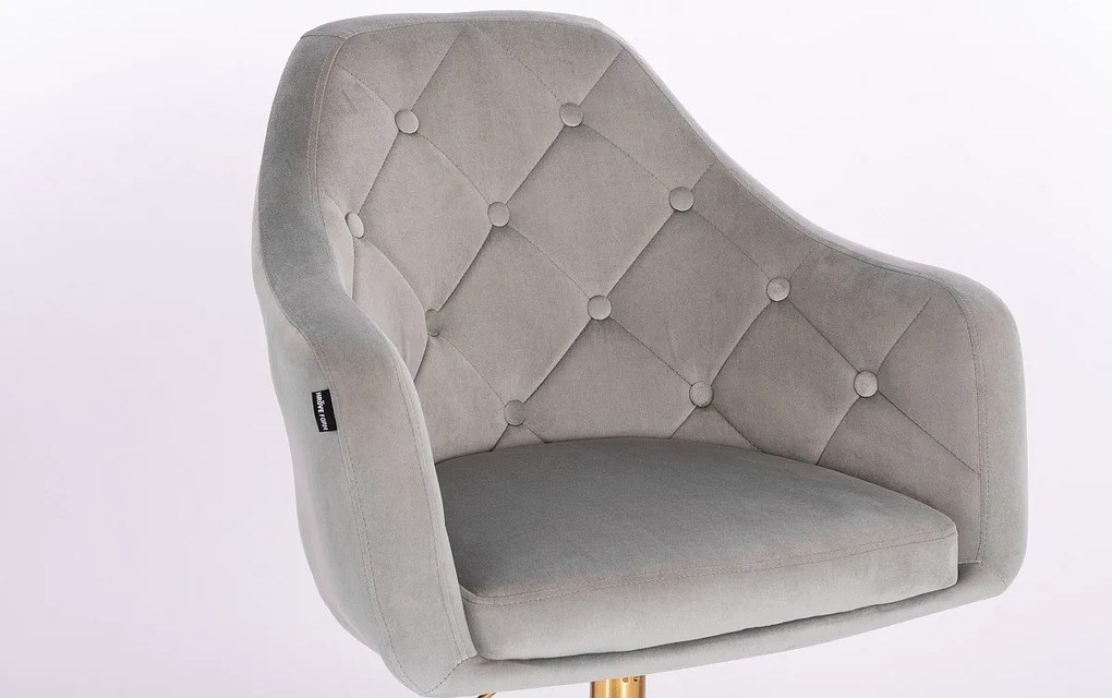 HR831CROSS Acél modern velúr szék arany lábbal