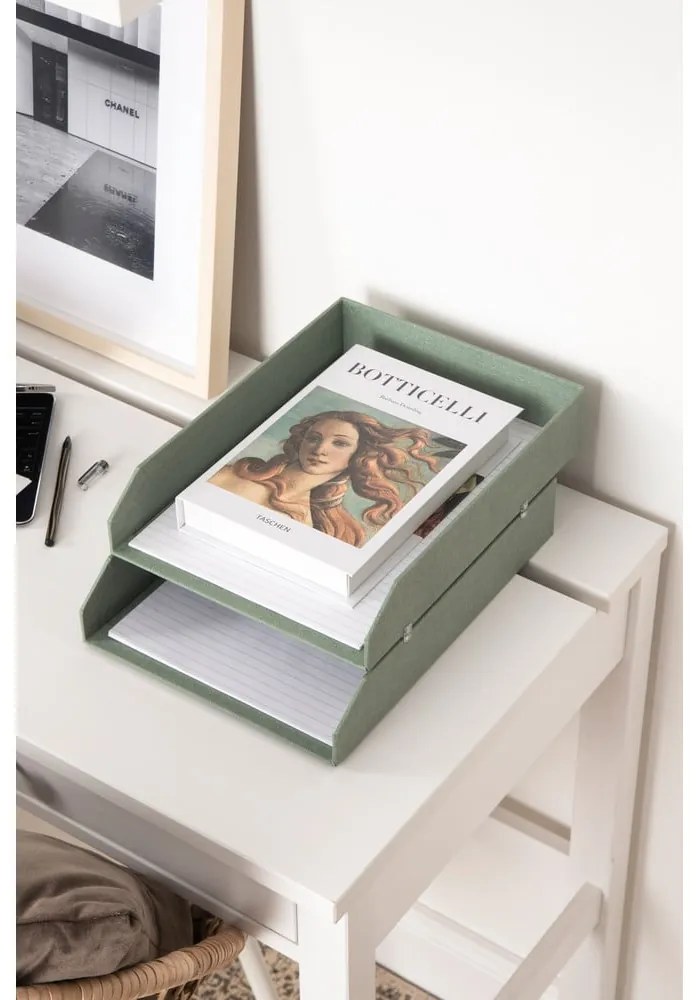 Zöld karton rendszerező szett 5 db-os dokumentumokhoz Holger Canvas Paper Laminate – Bigso
