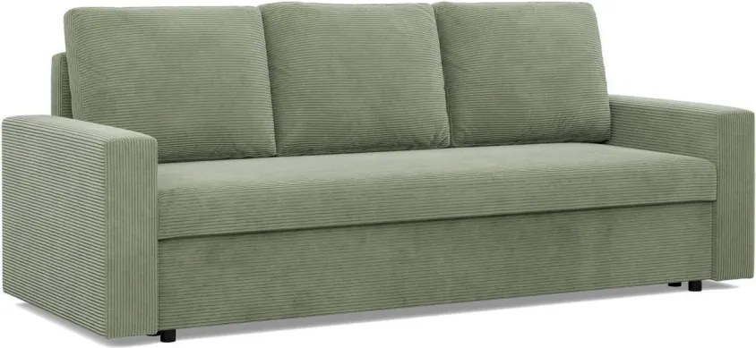 Zeus kanapéágy, kordbársony, hab töltet, egyenes kartámasz, zöld