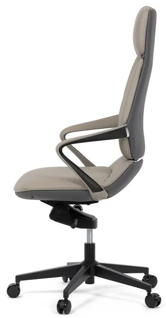 Szürke Ekobőr Irodai Főnöki Szék, Hinta Mechanikával. GREY – KA-T8426