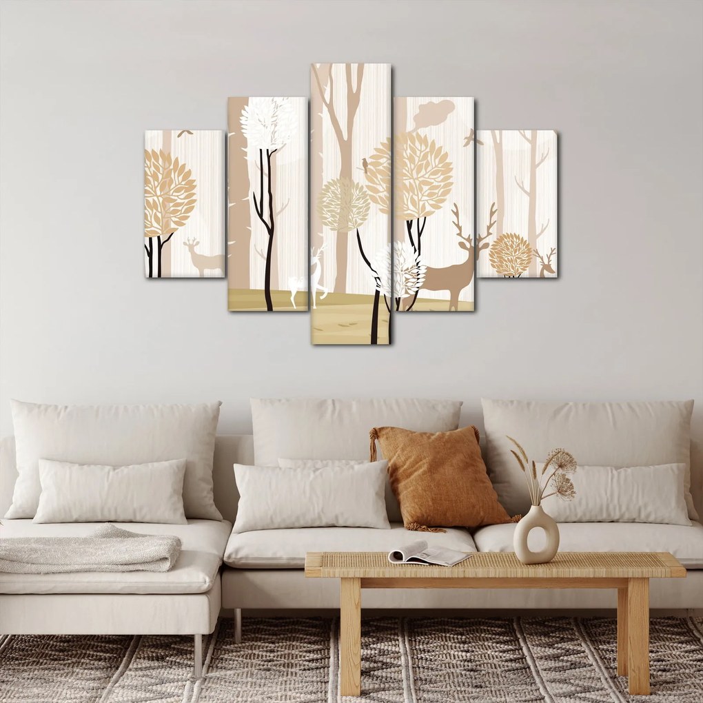 Kép - Illusztrált erdő (150x105 cm)
