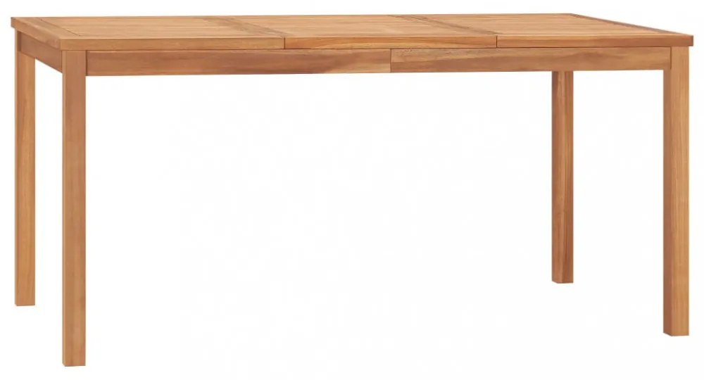tömör tíkfa kerti étkezőasztal 160 x 80 x 77 cm