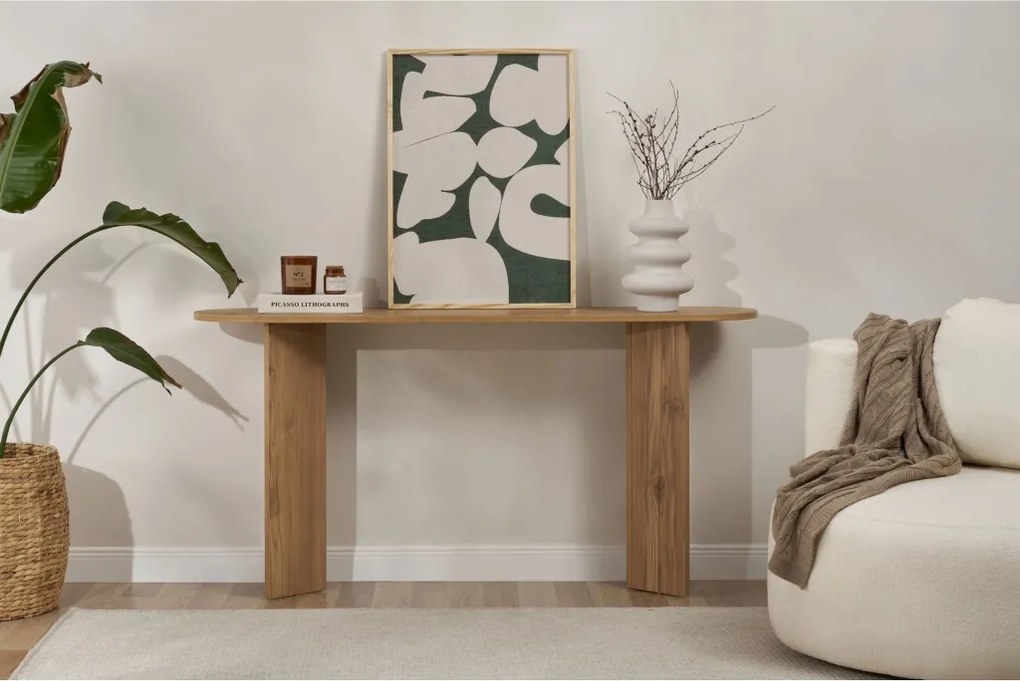 Konzolasztal, tölgy 150x35x75 cm