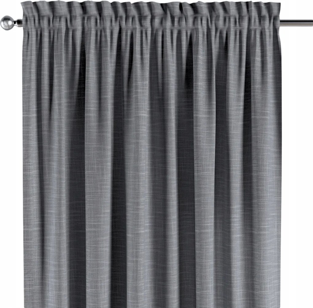 Csatornafüggöny frufruval 1 db 130x245cm szürke