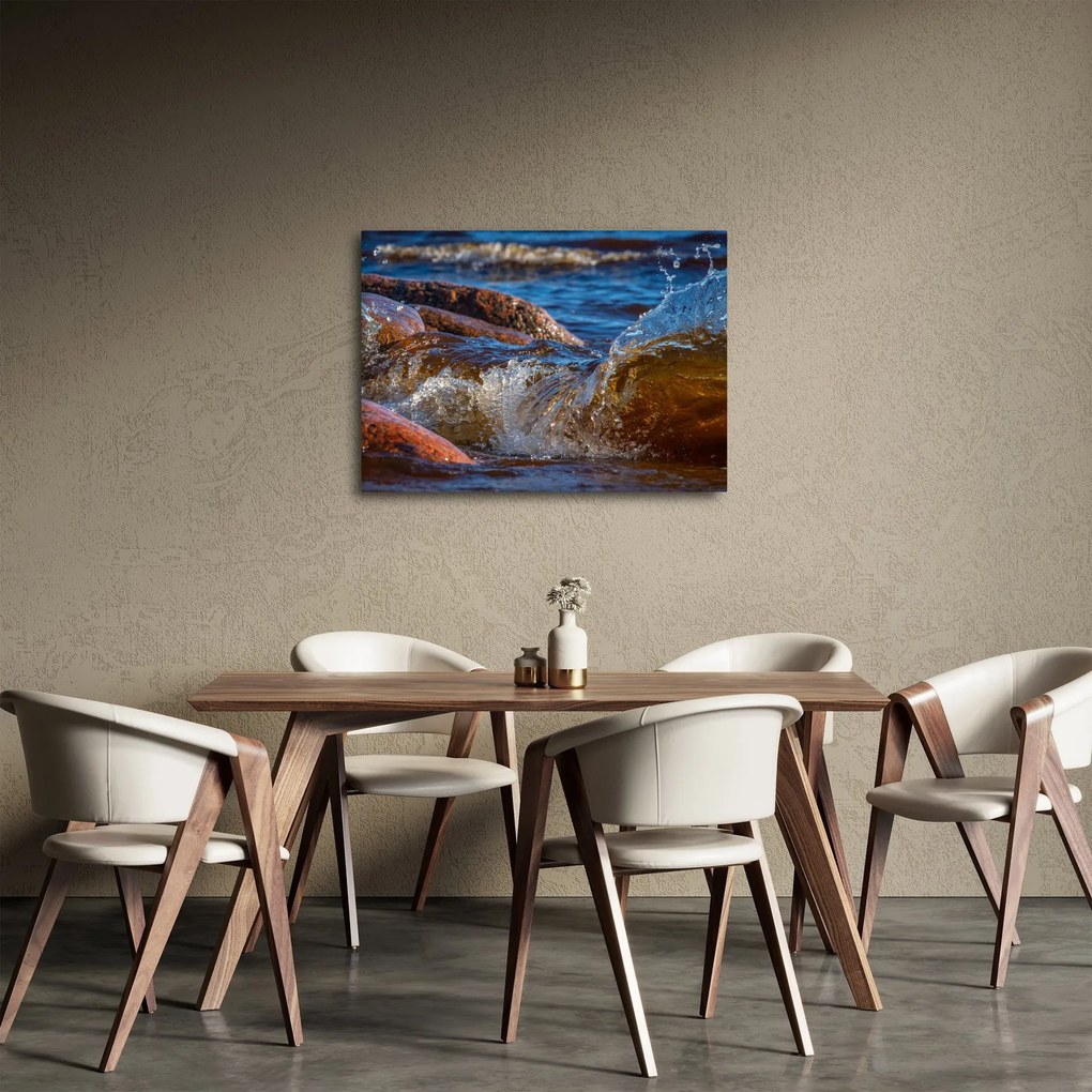 Részletes kép - víz a kövek között (70x50 cm)