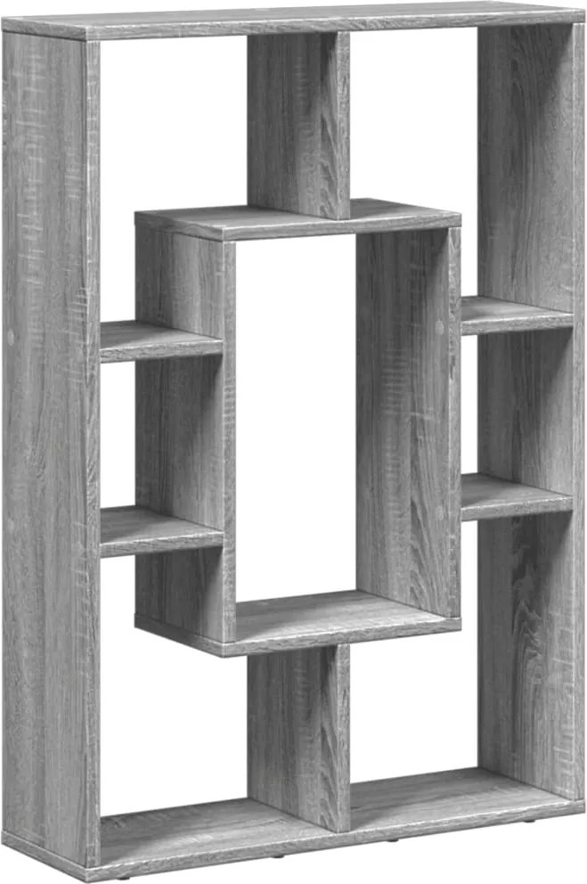 vidaXL szürke sonoma színű szerelt fa könyvespolc 63 x 20 x 90 cm