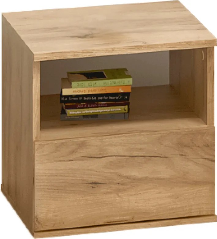 Éjjeliszekrény, tölgy craft arany, DOLI