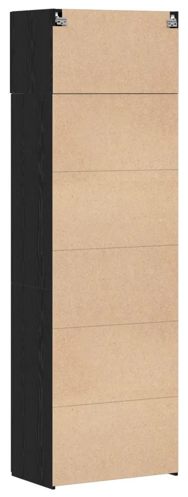 tárolószekrény Fekete tölgy 70x42.5x225 cm Mérnöki Fa