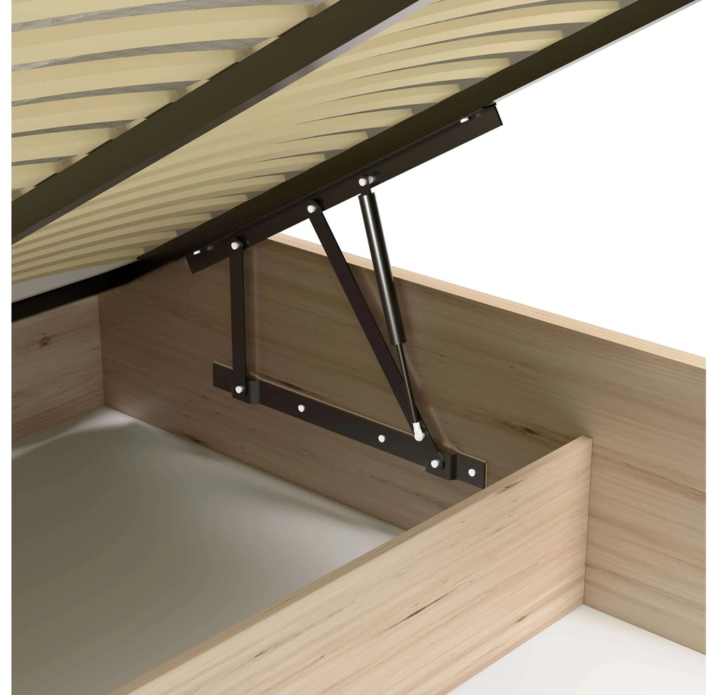 Franciaágy 160 cm Claudi 16 (ágyráccsal) (artisan tölgy). Akció -21%. 1055499