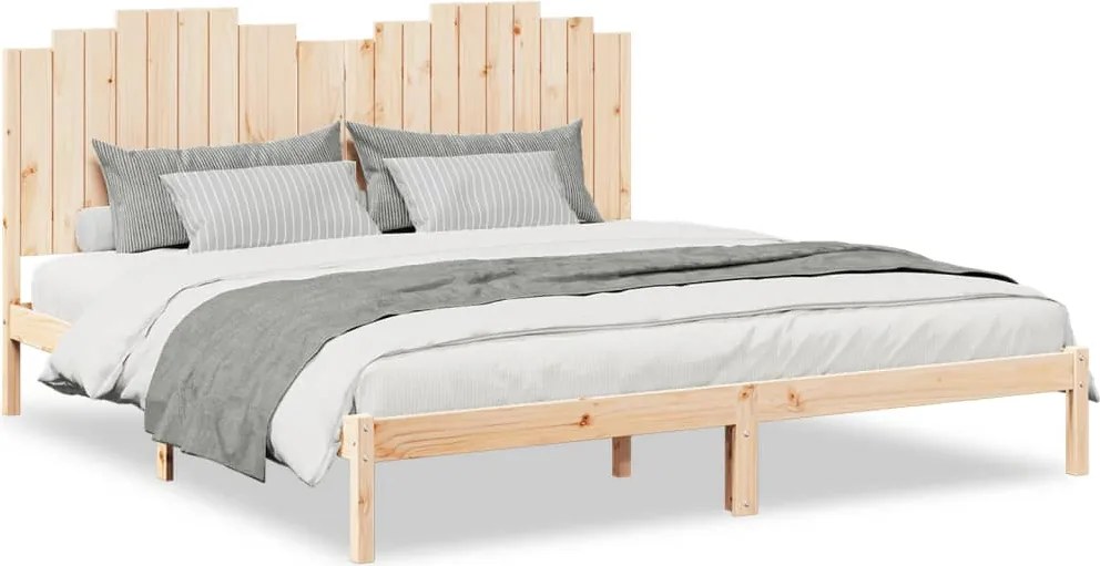 vidaXL tömör fa extra hosszú ágykeret matrac nélkül 200 x 210 cm