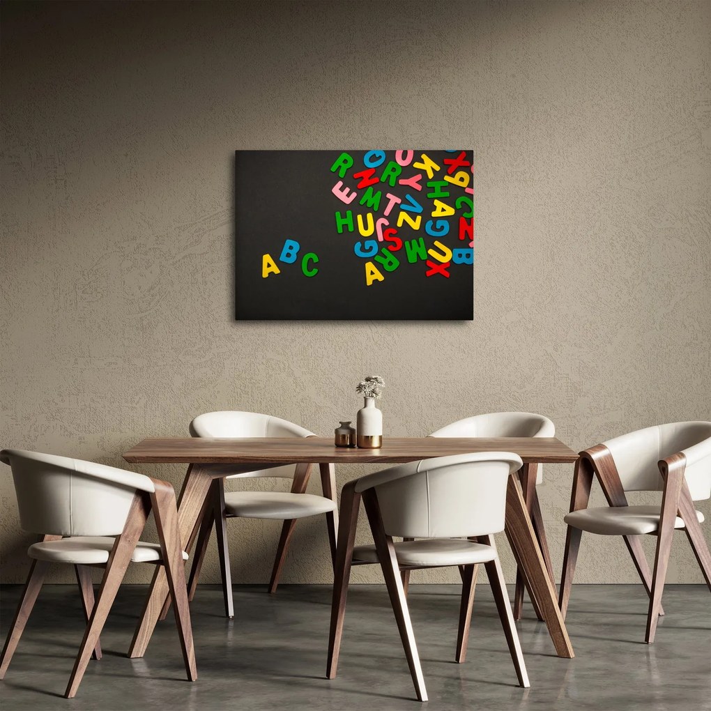 Kép - színes betűk (70x50 cm)